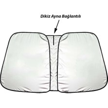 Sunwall Honda Jazz Için Uyumlu Titanyum Gümüş Oto Güneşlik, 150 x 90 cm