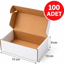 17X13X9 cm Kutu-Mini Receiver E-Ticaret Kargo Kutusu-01 Desi Kutu-Beyaz Kutu -100 Adet