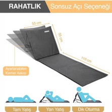 Katlanabilir Sırt Destekli Kamp ve Plaj Matı, Katlanır Şezlong, Plaj Zemin Sandalyesi, Fermuar Cepli, Kamp, Piknik, Havuz Başı, Deniz, Plaj Için Mat,