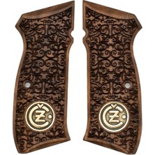 Makgrips Cz 75 A Sarı Metal Cz Arma Motifli Tabanca Kabzesi