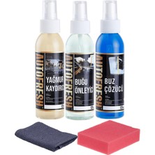 Kışlık 3'lü Oto Bakım Sprey Set Buğu Önleyici Buz Cözücü Yağmur Kaydırıcı 3X125ML