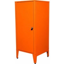 Ziglat 1110 Serisi Kilitli Metal Home Office Dolabı Metal Kapaklı Turuncu 450X1050X450 mm