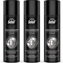 Selsil Klima Temizleyici Sprey 150 ml Araç Klima Koku Giderici Limon Kokulu 3 Adet