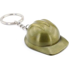 Baret Mühendis Iş Kaskı Bronz Renk Metal Anahtarlık KC104