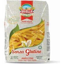 Divella Glutensiz Penne Rigate Makarna 400 gr | Mısır ve Pirinç Unlu Italyan Pasta | Gluten Free Kalem Makarna