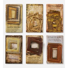 Nostaljik Çerçeve Scrapbook Süsleme Kağıt Seti | Retro Tasarım, Vintage Çerçeve Görselli, Dekoratif Kağıt, Scrapbooking Için, 6 Farklı Desen