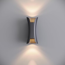 Butterfly Modern LED Duvar Apliği 80X100X220 mm IP65 Alüminyum Dış Mekan Bahçe Balkon Teras Villa Cephe Aydınlatması 3000K Antrasit