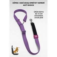 Evcil Hayvan Araç Emniyet Kemeri Köpek Emniyet Kemeri Araba Oto Aksesuar Kedi Köpek Emniyet Kemeri Mor-Tek Ebat