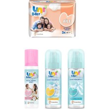 Avantajlı Bebek Bakım Seti, 3X52'LI Islak Mendil, 150ML Bebek Kolonyası, 200ML Kolay Tarama Spreyi