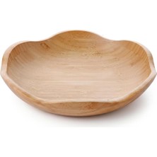 Dekoratif Bambu Kase 20 cm ve 25 cm Ölçü Seçenekli, Dalgalı Kenarlı Sunum Kasesi, Çerezlik, Kuruyemiş, Kuru Meyve, Şekerlik, Anahtarlık, Takılık, Bany