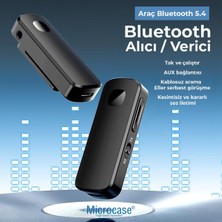 Microcase M18 2'si 1 Arada Bluetooth 5.3 Alıcı Verici Aux Adaptör - Araç Içi Eller Serbest Konuşma Kiti, Kablosuz Ses Transmitter Rx Tx Modlu - AL5779