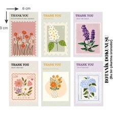 Aspak Kağıtçılık Ambalaj Thank You Sticker 6’lı Set | Çiçekli Paketleme ve Kutu Etiketi-Botanik Dokunuşu Serisi-5 Set