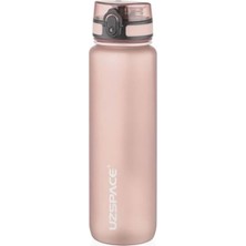 Uzspace Büyük Boy Suluk - 1000 ml Soft-Touch Tritan Renkli Matara (Kahve)