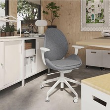 Gunnared Orta Gri-Beyaz Ergonomik Çalışma Sandalyesi