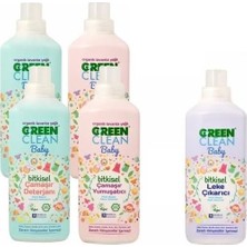 TeknoKapsül U Green Clean Baby Bitkisel Çamaşır Deterjanı ve Yumuşatıcı 4'lü Paket ve Leke Çıkarıcı