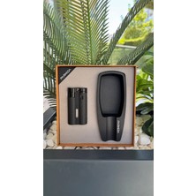 Parmida 3 Torch Mat Siyah Çakmak Mat Siyah Tekli Küllük Ikili Puro Seti