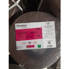 Prysmian Yanmaz Prisman 2.5 Mm² Nyaf Kablo Kahverengi Tek Damarlı Esnek Bakır Kablo