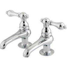 TeknoKapsül Kingston Brass CC2L1 Vintage Lavabo Musluk Musluğu, 3-1/2-Inç Musluğa Erişim, Parlak Krom