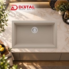 Real Stone K Serisi K013 Eviye Cappucino 77×47,5 cm Tezgah Altı