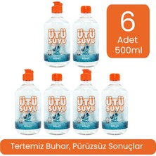 TeknoKapsül Distile Edilmiş Saf Ütü Suyu 6 Adet 500 ml | Zahmetsiz, Kolay ve Hızlı Ütüleme | %0 Kimyasal