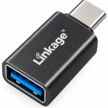 Linkage Lko-02 USB 3.0 Type-C To USB Otg Dönüştürücü Adaptör – 5 Gbps Hızlı Veri Aktarımı, Siyah