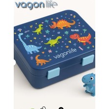EyER Shoping Vagonlife Yeni Nesil Çocuk Beslenme Kutusu Tek Katlı - Bölmeli Lunch Box - 1300 Ml. (Plastik Pp5 Malzeme)