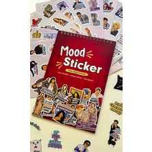 EyER Shoping Mood Eğlenceli Sticker Defteri | 12 Yaprak Özel Tasarım | Bullet Journal, Scrapbook, Laptop, Mood Sticker