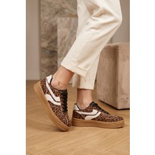 Leopar Desenli Kadın Sneaker, Hafif, Günlük Spor Ayakkabı