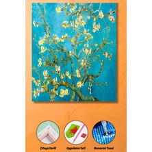 Hondep Çıtaya Gerili Elmas Boyama Seti 50X40CM Bahar Dalları Diamond Painting Hobi