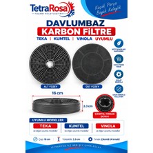Tetra Rosa Davlumbaz Karbon Filtre Teka Kumtel Vinola Uyumlu 16CM