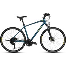 Carraro Sportive 227C Hd Fren Cues 18 Vites 28 Jant Şehir Bisikleti Satin Mavi Sarı Siyah 51 Kadro