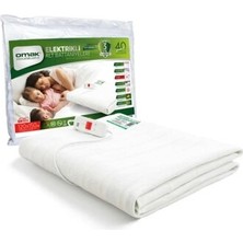 Omak Tek Kişilik Elektrikli Battaniye 90 x 145 cm Düz Renk Polyester Kumaş Özelliğiyle