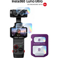 CoverZone INSTA360 Luna Ultra Temperli Ekran Koruyucu 9h Sertlik, Ar Yansıma Önleyici, Parmak Izi Önleyici, Ar/af Kolay Uygulama