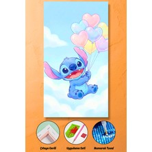 Hondep Çıtaya Gerili Elmas Boyama Seti 50X40CM Stitch Diamond Painting Hobi