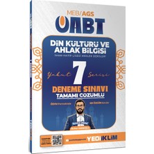 Yediiklim Yayınları 2027 Meb Ags Öabt Yakut Din Kültürü ve Ahlak Bilgisi Tamamı Çözümlü  7 Deneme Sınavı