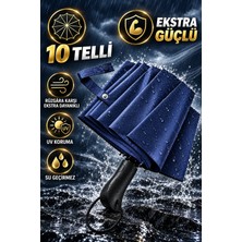 bliss umbrella Ergonomik Saplı 10 Telli Otomatik Şemsiye Lacivert