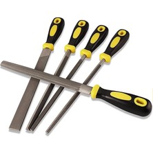 Boy (30 Cm) 5 Parça Eğe Seti Large (Ergonomik Saplı Eğe Seti, Yüksek Kalite Metal)
