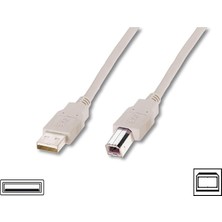 AK-300102-030-E 3m Usb2.0 Type-A To Type-B Kablo Beyaz