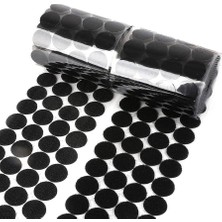 Magnet 25 Adet Arkası Yapışkanlı Yuvarlak Cırt Cırtlı Bant - Kaliteli Cırt Bant - Çap 1,5cm Cırt Cırt Band