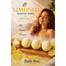 BB Bath Box Box Bathbox Banyo Topu ve Nem Bombası Jakuzi Küvet Manikür Topu Banyo Bombası Limon