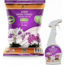 Botanik Vera Orkide Bakım Değişim Seti - Vera Özel Karışım Orkide Toprağı-Vera-Plus Orkide Besini 500 ml