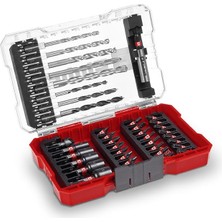 Einhell M-Case 39-Parça Darbeye Dayanıklı Set (25 mm Uçlar, Metal Matkap, Ahşap, Taş, 60 mm Tutucu, Lokma Anahtar, Havşa Ucu, Saklama Kutusu Dahil) - 49108759