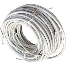 mm Cca Ttr Beyaz Renk Kauçuk Topraklı Seyyar Elektrik Kablosu (10 Metre)