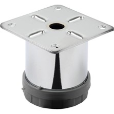 4 Adet Mobilya Ayağı Metal 6 cm Alttan Ayarlı 42 mm Krom Ayak