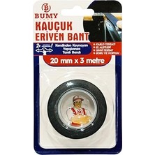 Kauçuk Eriyen Bant - 20 mm x 3 Mt/siyah/gerdir & Sar