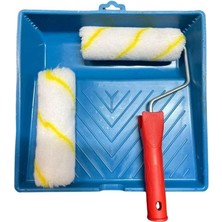 Iz Bırakmayan Büyük Boya Rulosu Saten Rulo 15 cm + Yedek Başlığı ve Büyük Boyama Kabı Tek Ebat