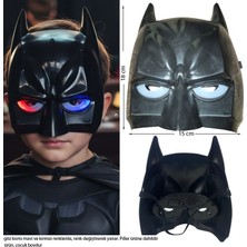 Pandoli Halloween Batman Maskesi Işıklı Çocuk Boy 1 Adet 18X15 cm