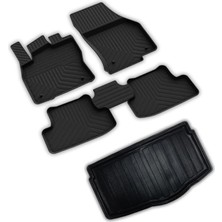 Autoaccessories Volkswagen T-Cross ile Uyumlu 4d Paspas ve Alt 3D Bagaj Havuzu 2019 ve Üstü