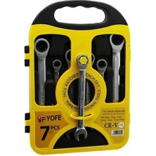 Ayrex 7 Pcs Cırcır Kombine Anahtar Seti 8-10-12-13-14-17-19MMPLASTİK Taşıma Çantalı