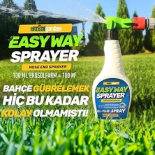 Easy Way Hortum Ucu Sprayer + 1 Litre Ekosolfarm Sıvı Solucan Gübresi - Çim ve Tüm Bahçe Bitkileri Için Hortum Ucu Sıvı Gübreleme Aparatı